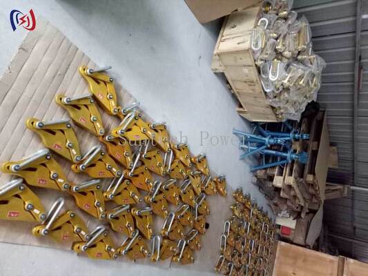 Agarrador de conductor de aleación de aluminio con carga nominal de 7-80KN, 14-48 mm de apertura máxima y agarre no dañino para un manejo seguro