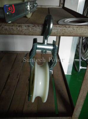 Bloque de cuerda profesional de hoja única con carga nominal de 5-20KN, hoja de aluminio para la instalación de conductores LGJ25-500