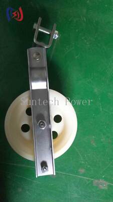 Bloque de cuerda profesional de hoja única con carga nominal de 5-20KN, hoja de aluminio para la instalación de conductores LGJ25-500