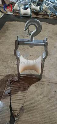 Bloque de cuerda de cable aéreo profesional con tamaño de malla de 120x130 mm y carga nominal de 5KN para la instalación de líneas de energía aérea