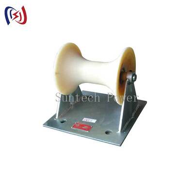 Rodillo de cable de carga nominal 5KN con soporte de aluminio fundido para instalación de cable subterráneo de 150-160 mm