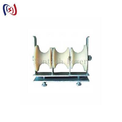 Three Sheaves Stringing Block for Three Phase Conductors | 5KN Nylon Transmission Pulley