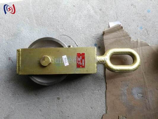 Bloque de ensamblaje de conductores con carga nominal de 30-80KN y diámetro de malla de 140-180 mm para trabajos de línea aérea