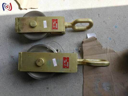 Bloque de ensamblaje de conductores con carga nominal de 30-80KN y diámetro de malla de 140-180 mm para trabajos de línea aérea