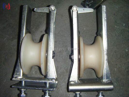 Bloque de cuerda de doble enmalle para conductores de 25-400 mm con carga de 5-20KN y marco de acero galvanizado