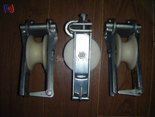 Bloque de cuerda de doble enmalle para conductores de 25-400 mm con carga de 5-20KN y marco de acero galvanizado