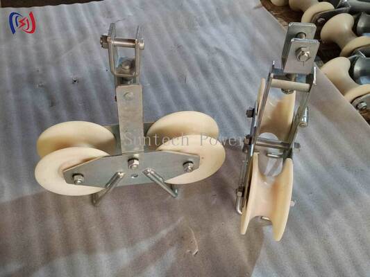Bloque de cuerda de malla de tándem de 25KN para conductores ACSR de sección grande LGJ300-500 con diseño de malla de tándem