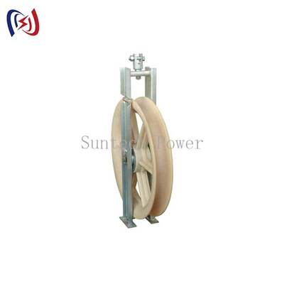 Bloque de tendido OPGW 20-50KN con polea de nailon de 660x110 mm y diseño recto para instalación de cables de fibra óptica