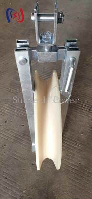 Bloque de tendido OPGW 20-50KN con polea de nailon de 660x110 mm y diseño recto para instalación de cables de fibra óptica
