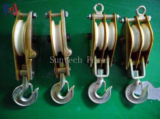Aparejo de elevación de aleación de aluminio 10-100KN con polea de nailon MC para elevación ligera