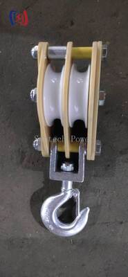 Aparejo de elevación aislado 5-50KN con placa de resina epoxi y polea de nailon MC para trabajos en línea viva