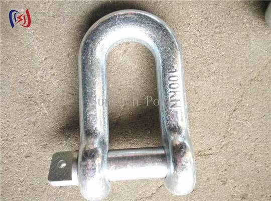 Cadenas de elevación de acero de aleación con cerradura de pines y galvanizadas por sumersión en caliente para una carga nominal de 300KN