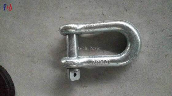 Cadenas de elevación de acero de aleación con cerradura de pines y galvanizadas por sumersión en caliente para una carga nominal de 300KN