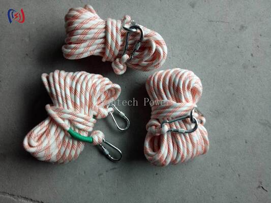 Cuerda de Nylon Aislada Diámetro 6-24mm Fuerza de Rotura 0.9-14KN Estabilizada UV para Mantenimiento de Líneas Energizadas
