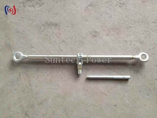 Tornuela de acero de doble gancho con carga nominal de 5-100KN, acabado galvanizado en caliente y distancia ajustable de 250-600 mm para tensar la línea eléctrica