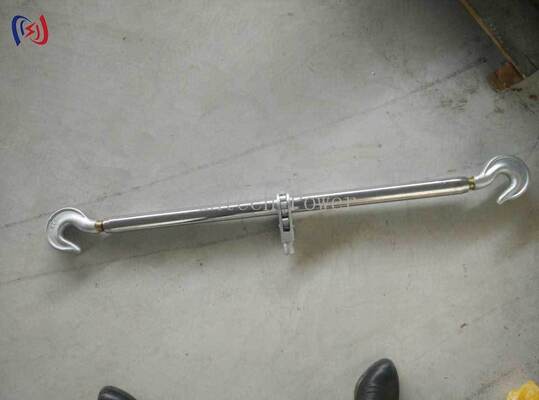 Tornuela de acero de doble gancho con carga nominal de 5-100KN, acabado galvanizado en caliente y distancia ajustable de 250-600 mm para tensar la línea eléctrica