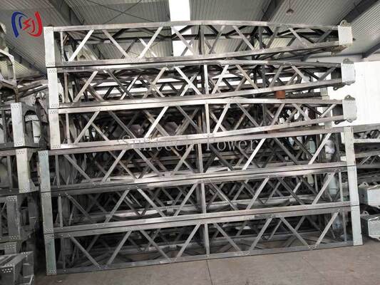 Pértiga modular de celosía con recubrimiento anticorrosión para la construcción de torres de energía de 8-18 m