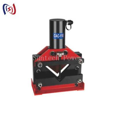 Cortador de acero de ángulo hidráulico de 350KN para acero de torre de transmisión de 110 x 110 x 10 mm