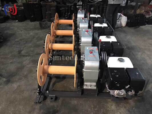 Torno de arrastre de cables con motor de gasolina de 3-5T para tendido de cables subterráneos