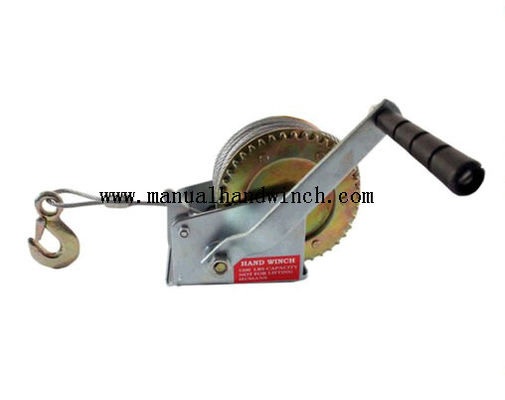 Torno de Mini Steel Marine Manual Cable/torno portátil de la manivela para el remolque del barco