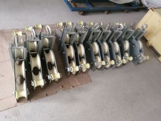 Tipo combinado bloque de fibra óptica SHZHD10 del cuadrante del bloque de polea del cable 10KN OPGW