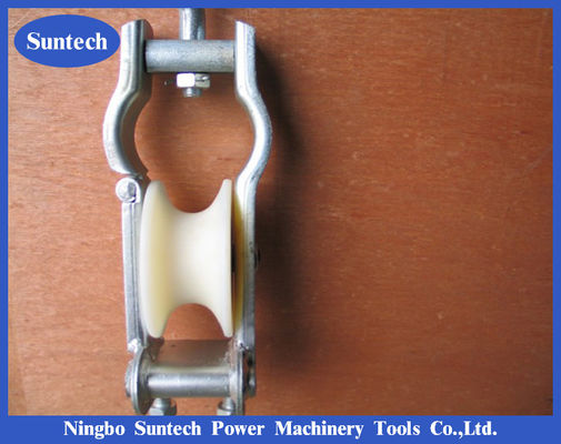 Tipo que se sienta y colgante conductor de nylon Stringing Block de la polea acanalada de la serie de SHCN solo