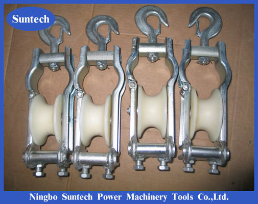 Tipo que se sienta y colgante conductor de nylon Stringing Block de la polea acanalada de la serie de SHCN solo