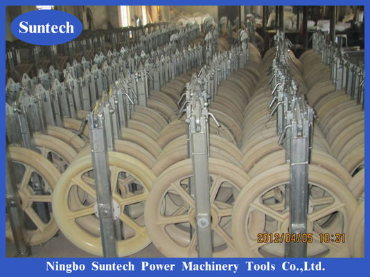 bloques de alta resistencia de Cable Stringing Pulley del conductor de 400x80m m