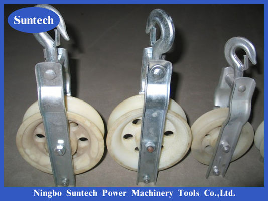 Línea de transmisión de nylon de 20KN bujía métrica conductor Stringing Block Pulley
