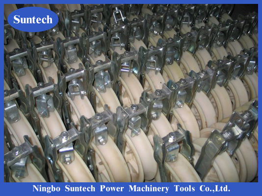 Línea de transmisión de nylon de 20KN bujía métrica conductor Stringing Block Pulley
