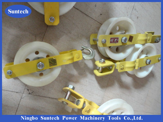 Polea acanalada de nylon de la bujía métrica sola que ata al conductor Stringing Pulley Block de las herramientas
