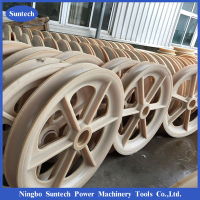 OEM ODM 660x100mm Línea de transmisión Poleas de nylon para bloques de tendido de conductores