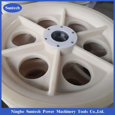 Bloque de tendido de conductor de ruedas de polea de nailon MC de 508x100mm con rodamientos