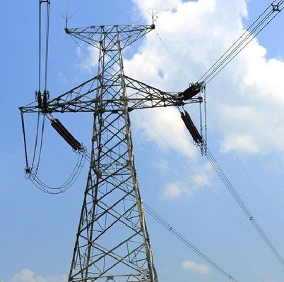 Línea de transmisión eléctrica de acero del ángulo de la alta tensión torre JIS H8641