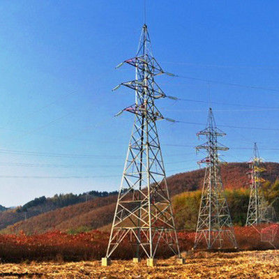 Torre de la línea eléctrica de la transmisión del acero Q235 Q345 del HDG