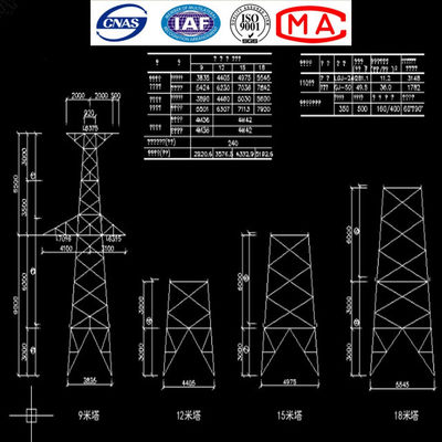 torres eléctricas de alto voltaje de 10kv 60kv 132kv 230kv 380kv 400kv