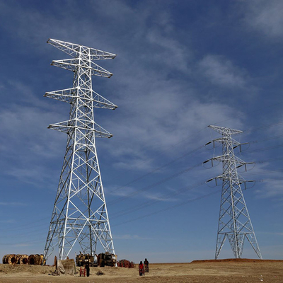 Torre galvanizada de la línea eléctrica del acero 330kV de Q255 Q355