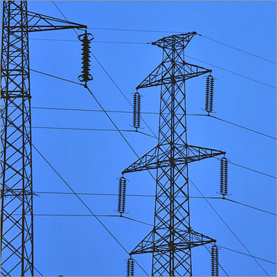 Torre de acero de río 220kv del enrejado cónico poligonal de la travesía