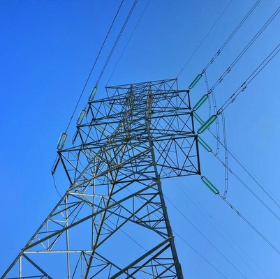 Línea de transmisión del circuito del doble del acero Q235B Q345B Q420 torre