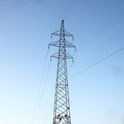 Línea de transmisión del circuito del doble del acero Q235B Q345B Q420 torre