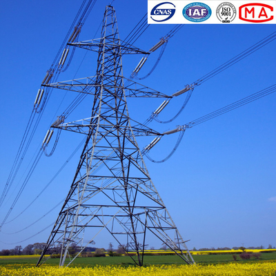 Torre de acero doble de la transmisión de poder del ángulo de circuito