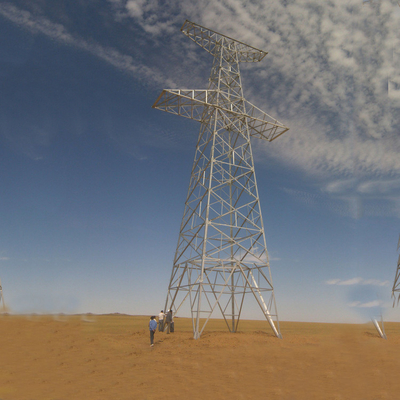 10kv cónico poligonal a la línea de transmisión 750kv torre del ángulo