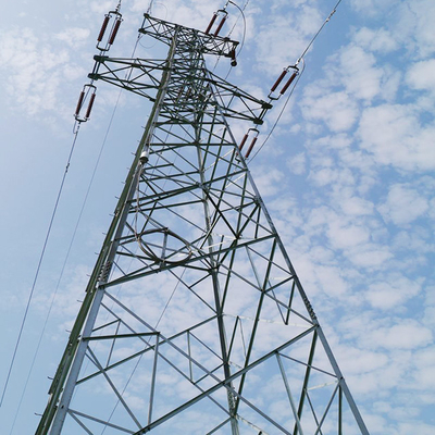 la línea de transmisión 132kv galvanizó la torre de acero del enrejado