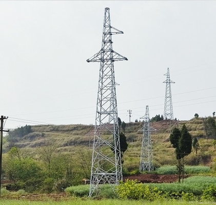 Inmersión caliente tubular 330kv galvanizado Angel Steel Lattice Tower