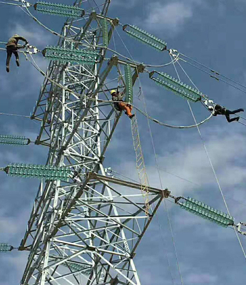 4 330kv Legged galvanizaron a Angel Steel Lattice Transmission Tower