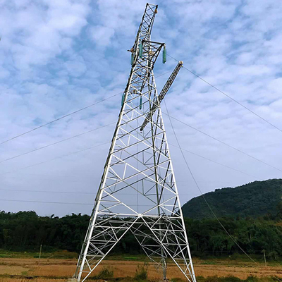 Línea de transmisión galvanizada de Angel Steel 500KV de la inmersión caliente torre