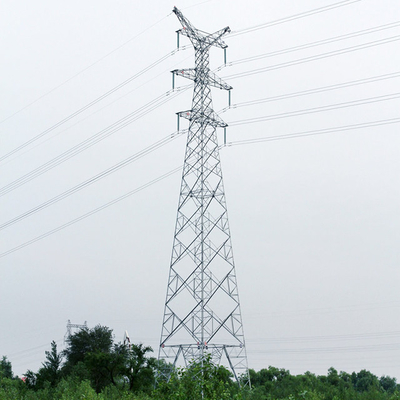 Torre galvanizada de la transmisión del enrejado del acero Q355 Q255 de la inmersión caliente