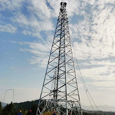 Torre galvanizada de la transmisión del enrejado del acero Q355 Q255 de la inmersión caliente