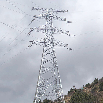 Pilón del enrejado del acero de la cólera para la transmisión de 110kV 132kV Electric Power