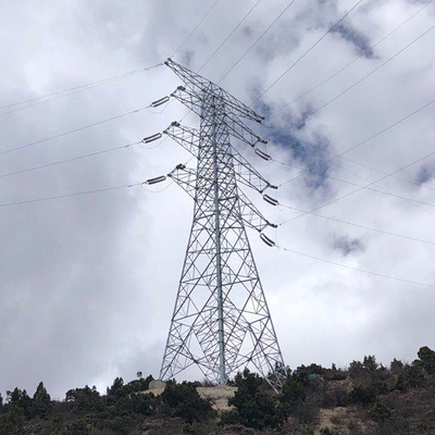 línea aérea torre del enrejado de acero angular de 110kV 132kV
